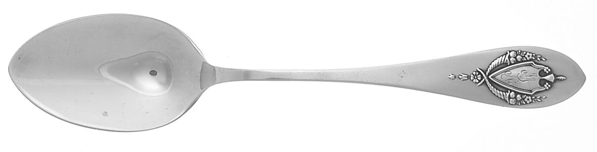 Mount Vernon (Sterling, 1905, Monograms) Dessert/Oval Soup Spoon by Lunt Silver-1