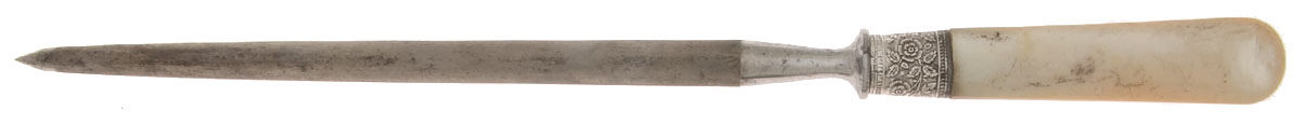 Pearl Handle Flatware 1 (Sterling) Large Silverplate Rod Knife Sharpener by Landers, Frary & Clark-1
