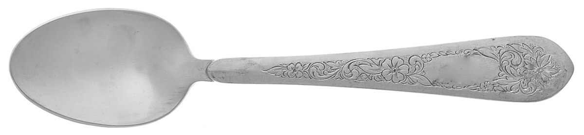 Colonial Engraved (Pewter) Place/Oval Soup Spoon by Lunt Silver-1