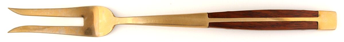 LDI2 (BRONZE) Large Stainless-Prong Roast Carving Fork by Lucky Direction -1