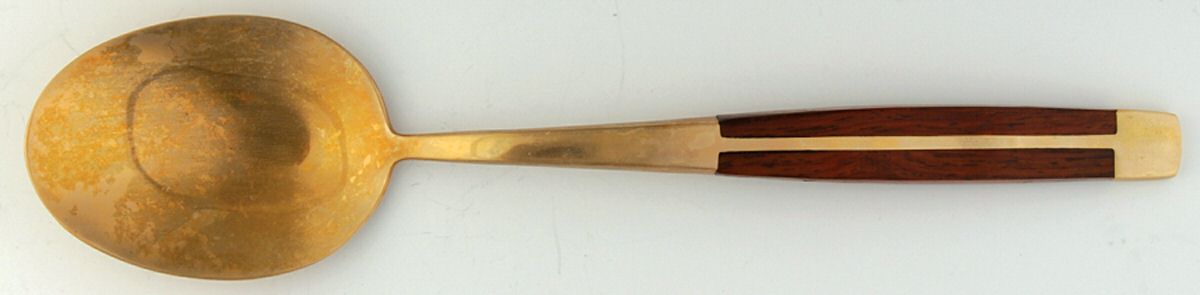 LDI2 (BRONZE) Large Solid Serving Spoon by Lucky Direction -1