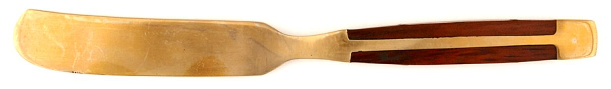 LDI2 (BRONZE) Flat Handle Butter Spreader by Lucky Direction -1