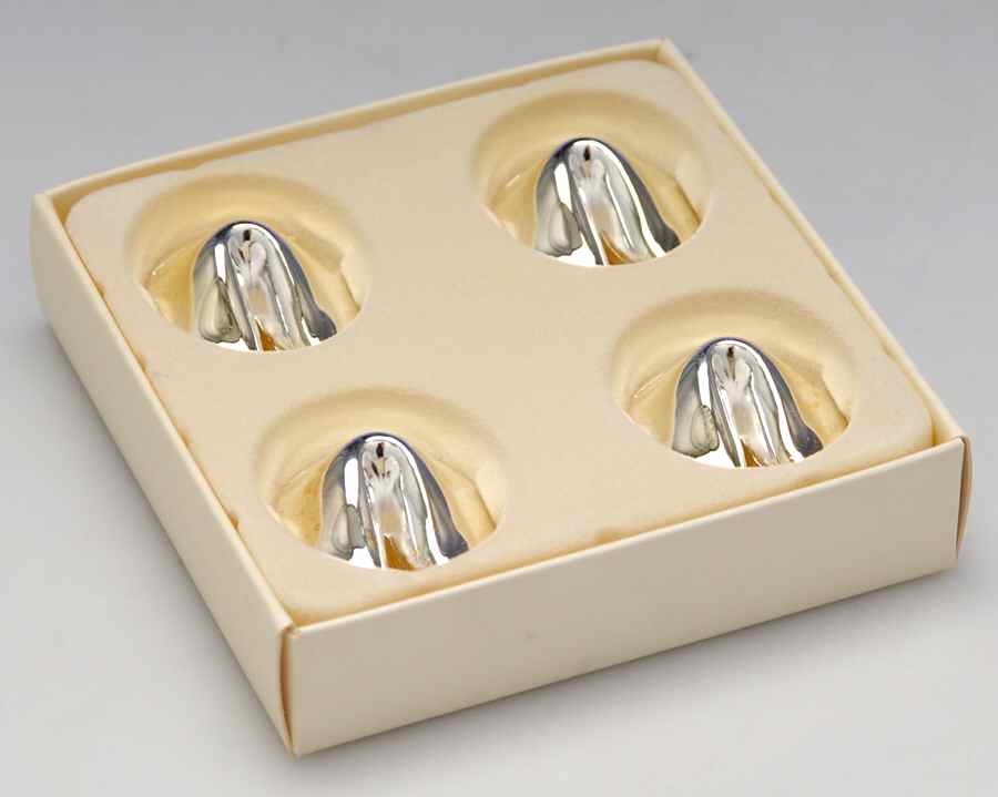 Wedding Promises (Silverplate, Hollowware) Fortune Cookie Place Card Holder - Set of 4 by Lenox-1