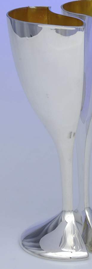 Wedding Promises (Silverplate, Hollowware) Left Side Heart Shape Interlocking Goblet by Lenox-1