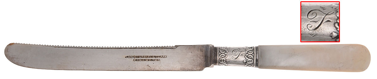 Pearl Handle Flatware 11 (Sterling) Individual Pearl Handel Orange Knife by Landers, Frary & Clark-1