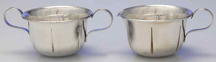 FSC-94 (Sterling, Hollowware) Mini Sterling Creamer and Open Sugar by lenox-1