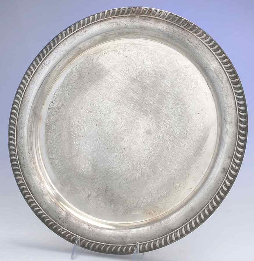 LEO15 (Silverplate, Hollowware) 15" Round Tray by Leonard Silver Mfg Co-1