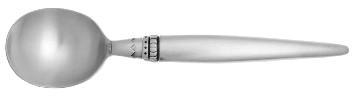 Harlequin (Stainless) Round Bowl Soup Spoon (Cream Soup) HC by Lisa Jenks Flatware-1