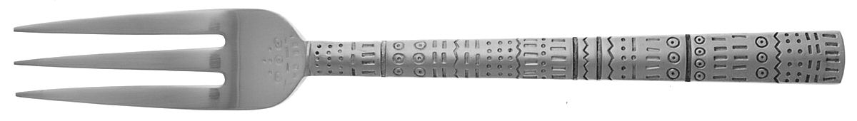 Tattoo (Stainless) Solid Serving Fork by Lisa Jenks Flatware-1