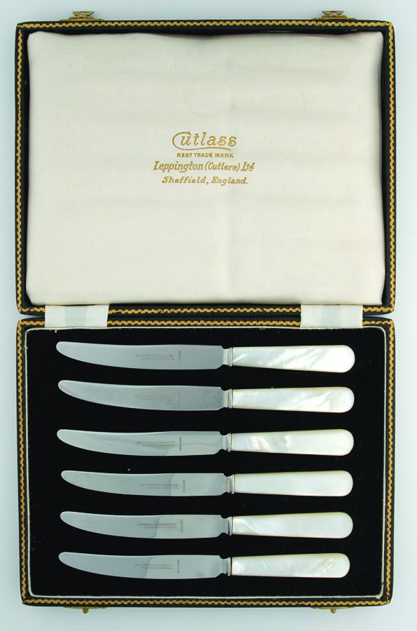 Pearl Handle (Stainless) (Set of 6) Individual Stainless Fruit Knife by Leppington Cutlers Ltd.-1