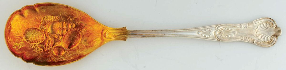 Kings (Silverplate) Solid Salad Serving Spoon by Leonard Silver Mfg Co-1