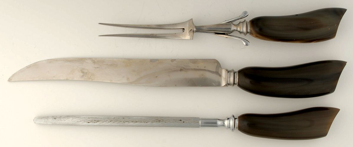 L2C1 (Stainless) Large 3-Piece Roast Carving Set w/Stnl Bld & Case by Leppington Cutlers Ltd.-1