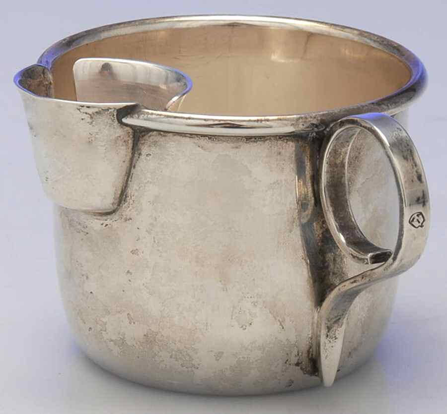 LZP1 (Sterling, Hollowware) Child's Cup with Attached Sipper No Lid by P Lopez-1