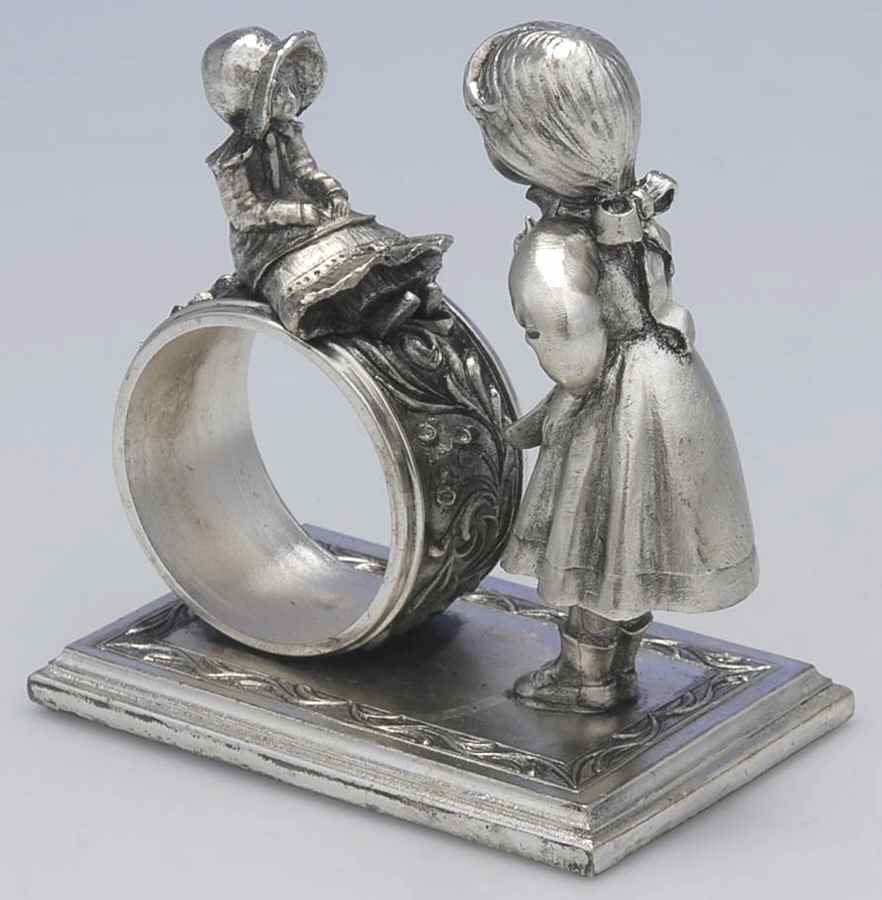 Silverplate Hollowware Figural Napkin Ring by Lance-1