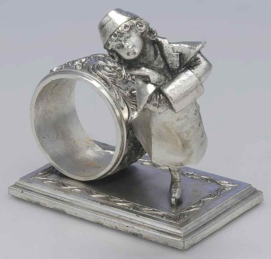 Silverplate Hollowware Figural Napkin Ring by Lance-1