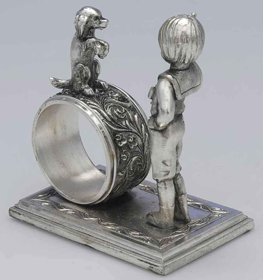 Silverplate Hollowware Figural Napkin Ring by Lance-1