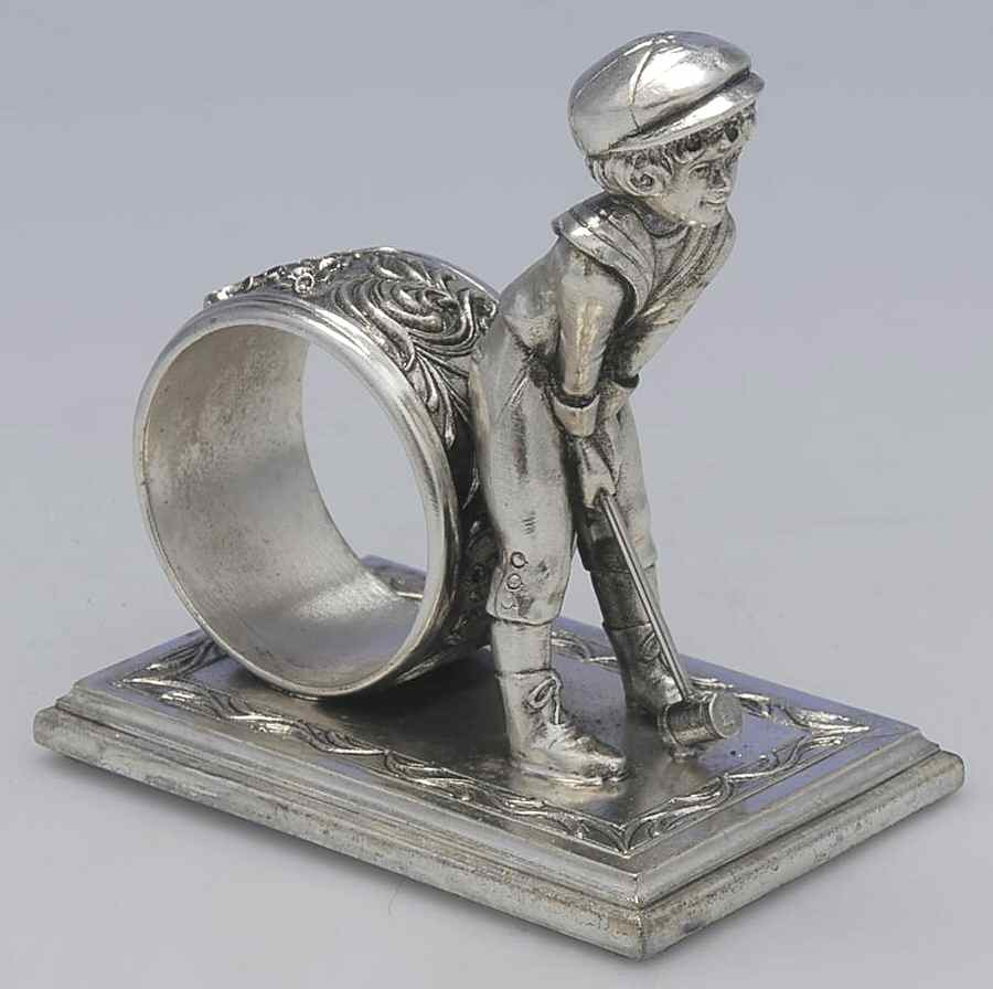 Silverplate Hollowware Figural Napkin Ring by Lance-1
