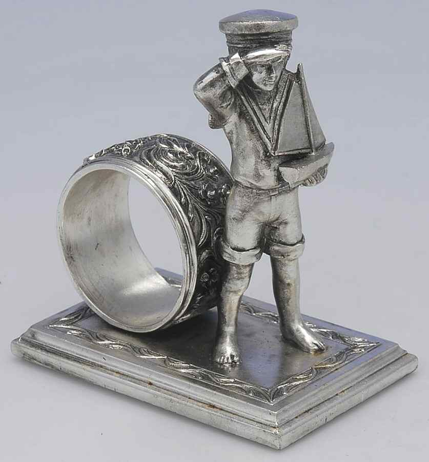 Silverplate Hollowware Figural Napkin Ring by Lance-1