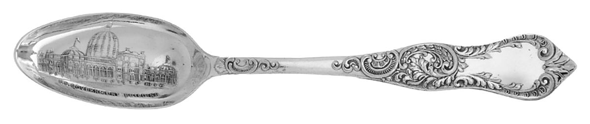 Chicago's Columbian Expo 1893 (Silverplate) Souvenir Spoon (Teaspoon) by Leonard Silver Mfg Co-1