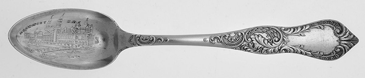 Chicago's Columbian Expo 1893 (Silverplate) Souvenir Spoon (Teaspoon) by Leonard Silver Mfg Co-1