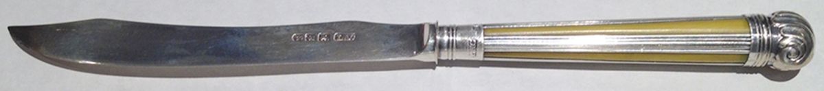 LCN4 (Sterling) Small Steak Carving Knife with Stainless Blade by Lionel A Crichton-1