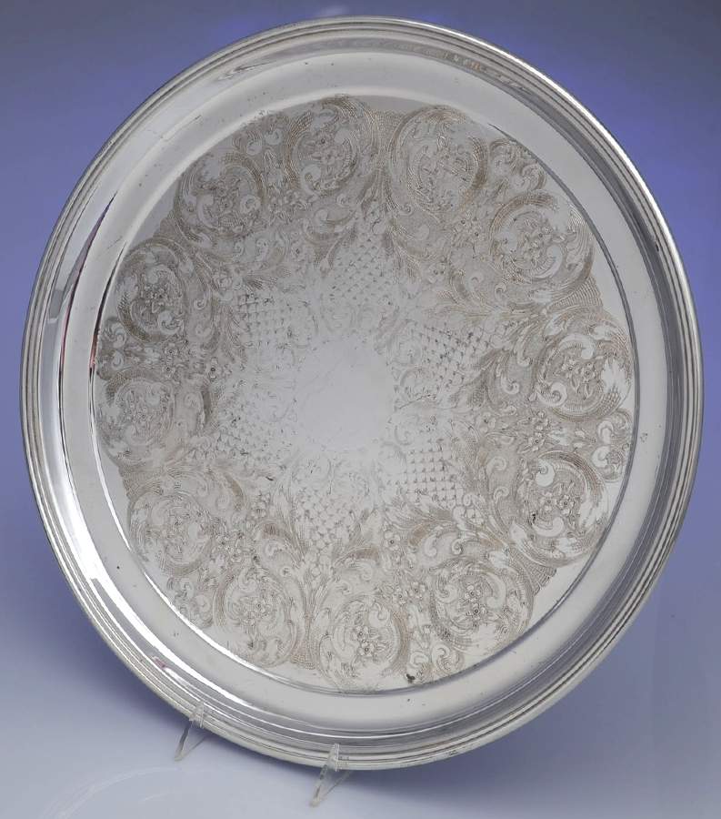 LEO29 (Silverplate, Hollowware) Round Tray For Punch Bowl by Leonard Silver Mfg Co-1
