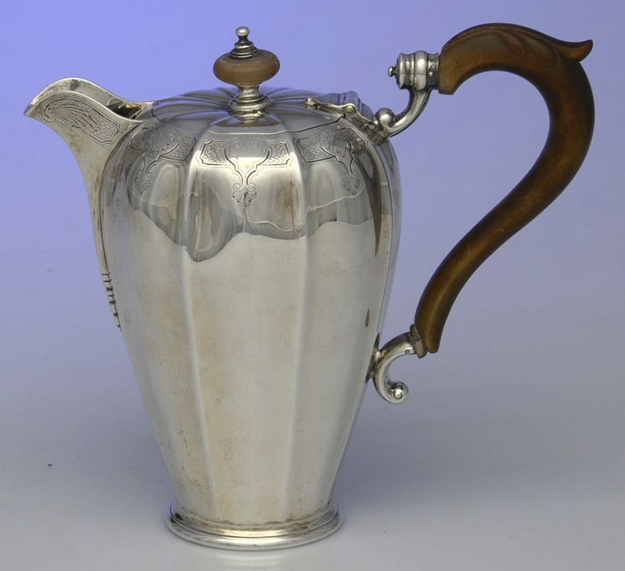 LNC5 (Sterling, Hollowware) Chocolate Pot by Lionel A Crichton-1