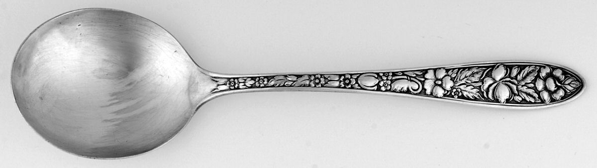 Meo1 (Silverplate) Round Bowl Soup Spoon (Gumbo) by Met Rose-1