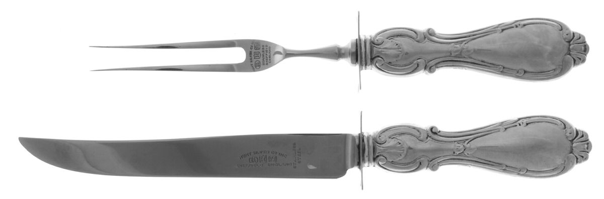 Orleans (STERLING) Small Steak 2-Piece Carving Set w/Stainless Blade by Michael C Fina-1