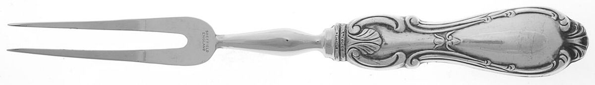 Orleans (STERLING) Small Steak Carving Fork with Stainless Prongs by Michael C Fina-1