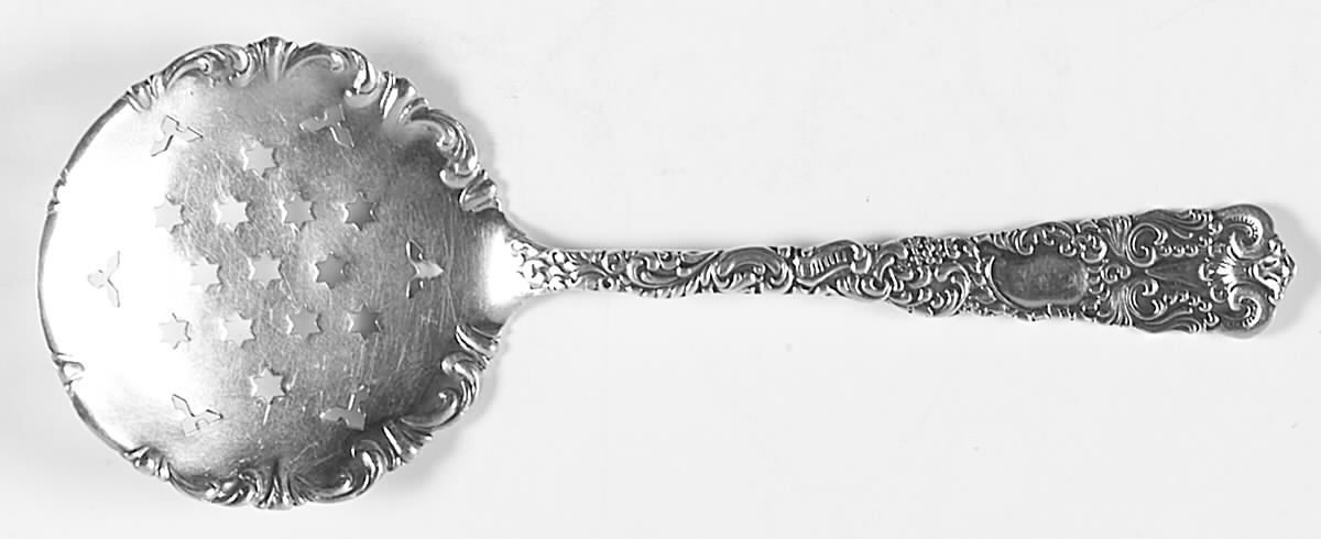 MTV1 (Sterling) Solid Bon Bon Spoon with Pierced Bowl by Maltby, Stevens & Curtiss Co-1