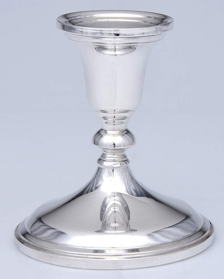 0826 (Sterling, Hollowware) Weighted Console Candleholder by Mueck-Cary-1