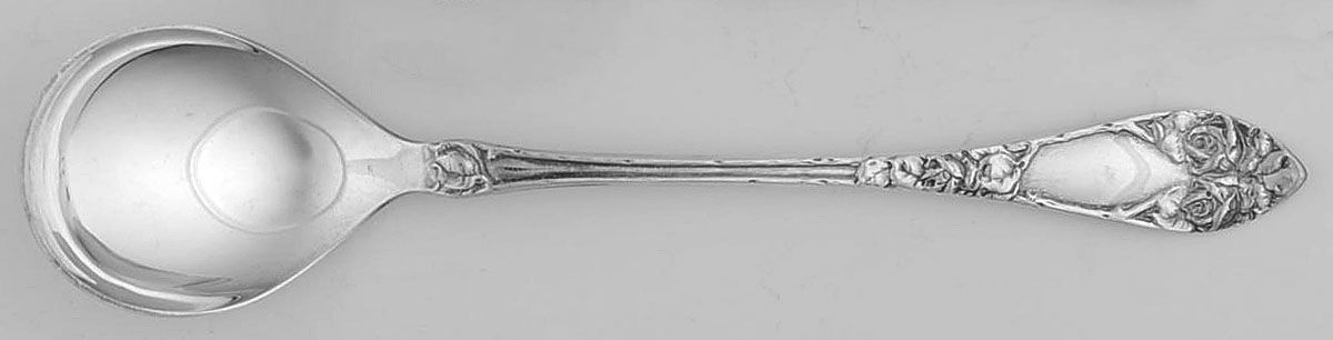 Embossed Rose  Large Jelly Spoon by T H Marthinsen Silver-1