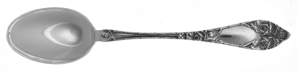 Embossed Rose  Demitasse Spoon by T H Marthinsen Silver-1