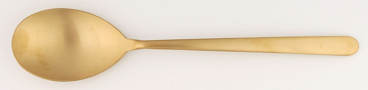 Meret (Gold Electroplate) Solid Serving Spoon by Mepra-1
