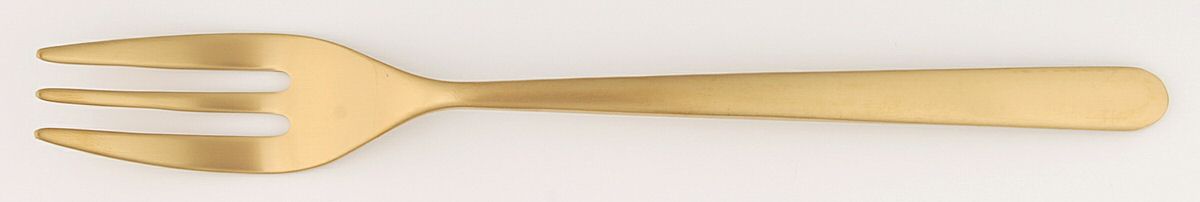 Meret (Gold Electroplate) Solid Serving Fork by Mepra-1
