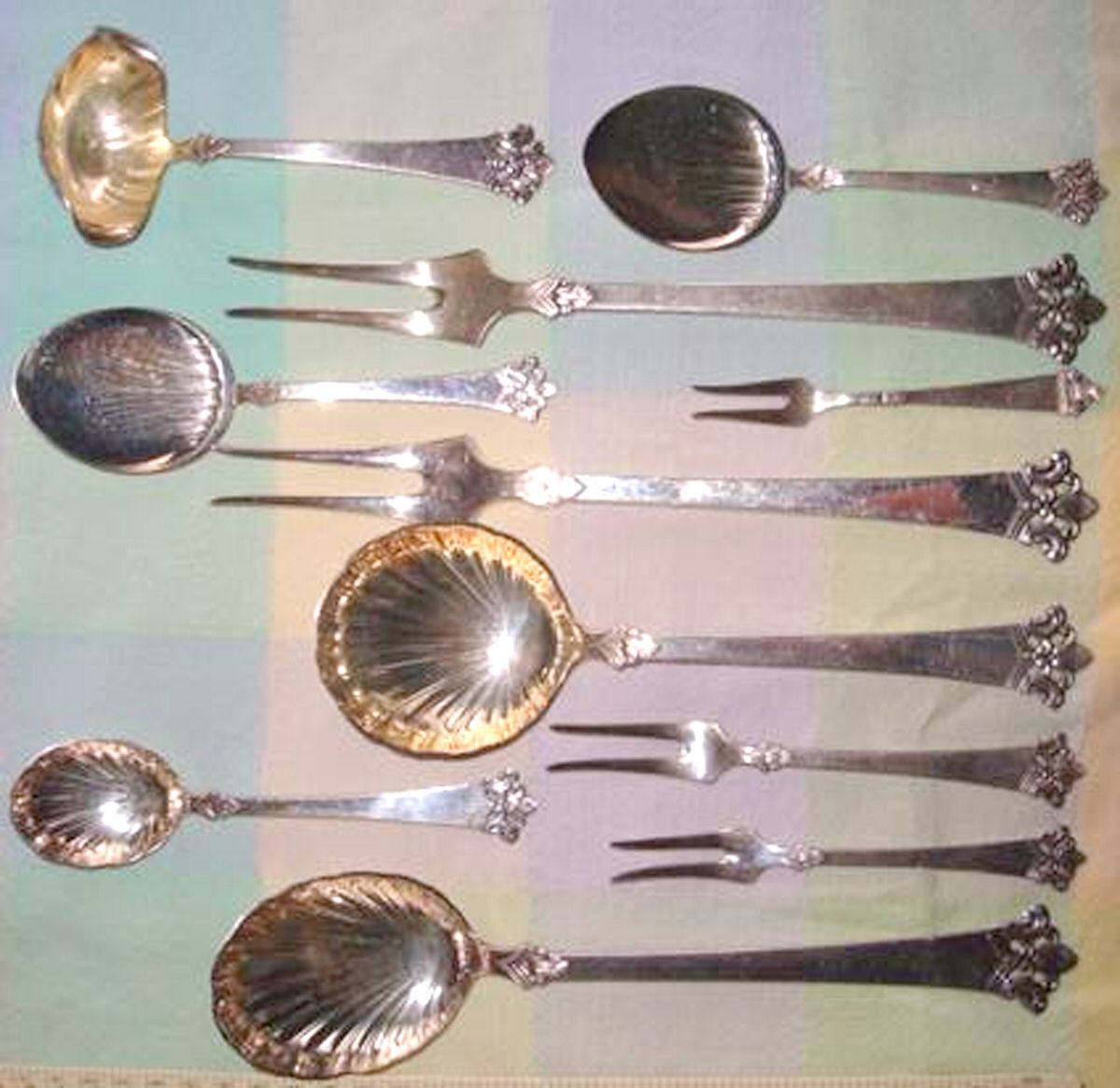 Anitra (Sterling) Large 2-Tine Cold Meat Serving Fork by Magnus Aase (Norway)-1