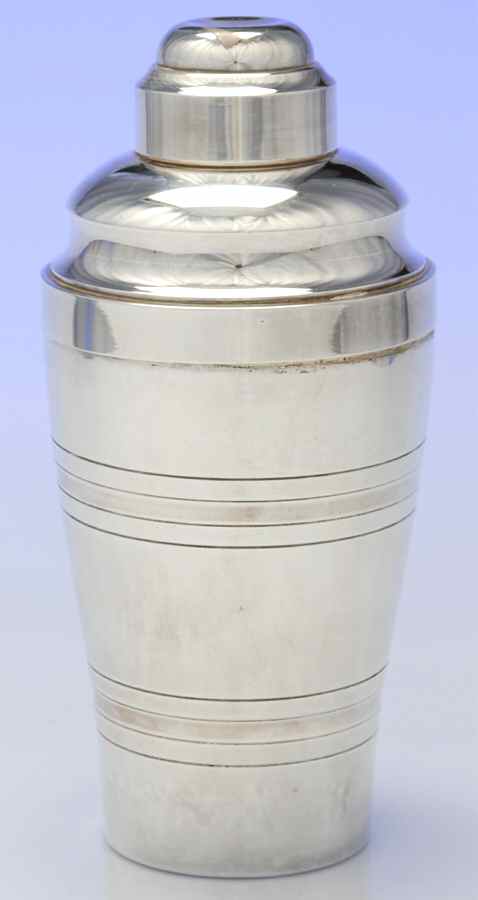 Silverplate Hollowware Silverplate Cocktail Shaker by Saint Medard-1