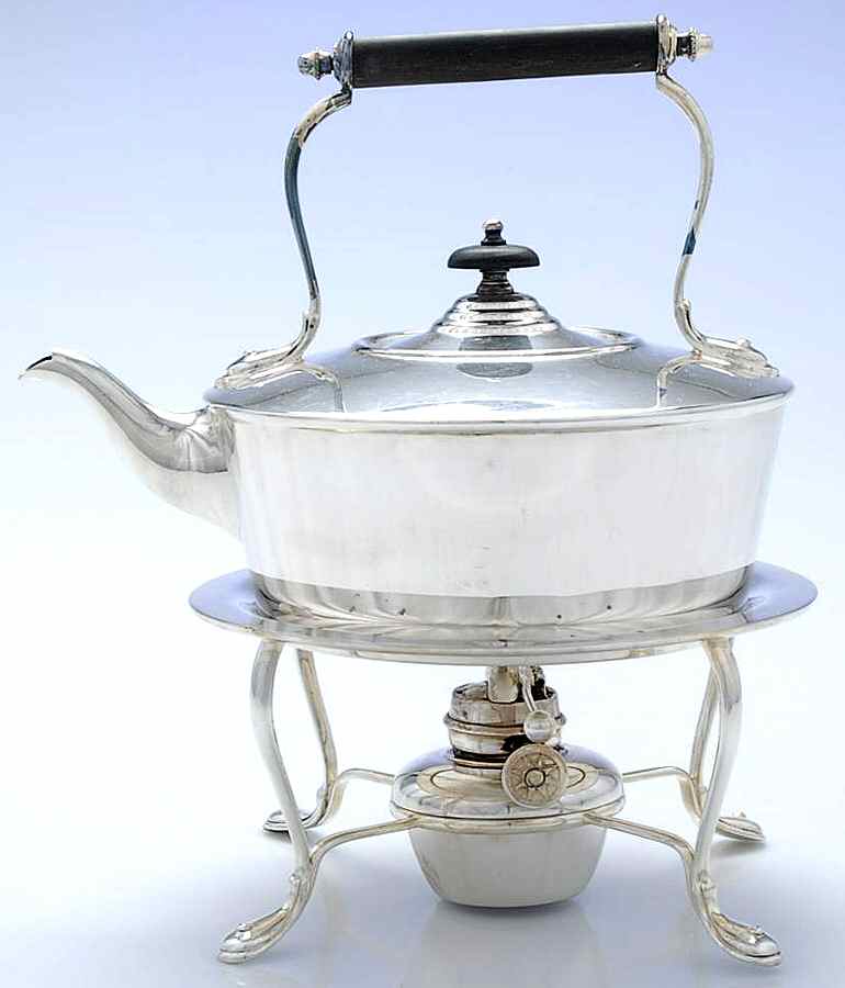 24715 (Silverplate, Hollowware) Kettle, Stand & Burner by Majestic Mfg Co-1