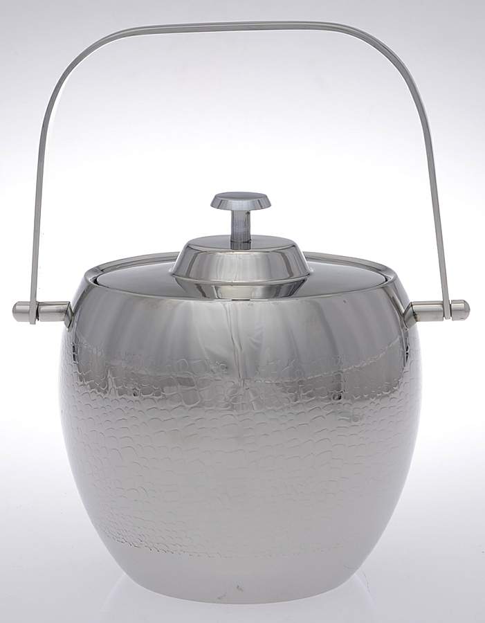 Kenya (Stainless, Hollowware) Ice Bucket & Lid by Mary Jurek Design-1