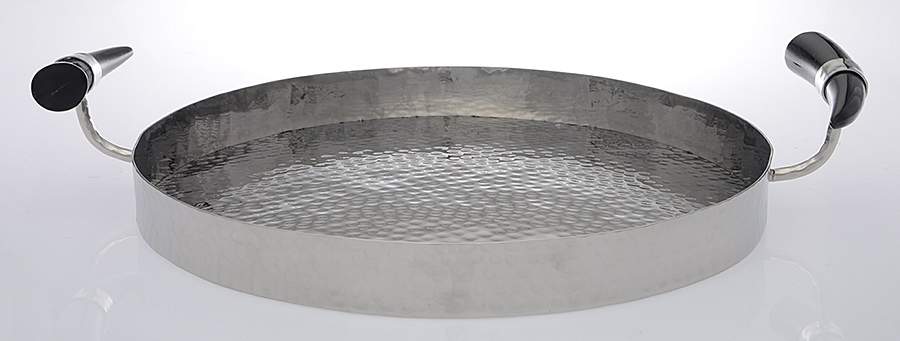 Orion (Stainless, Hollowware) 15" Round Tray by Mary Jurek Design-1