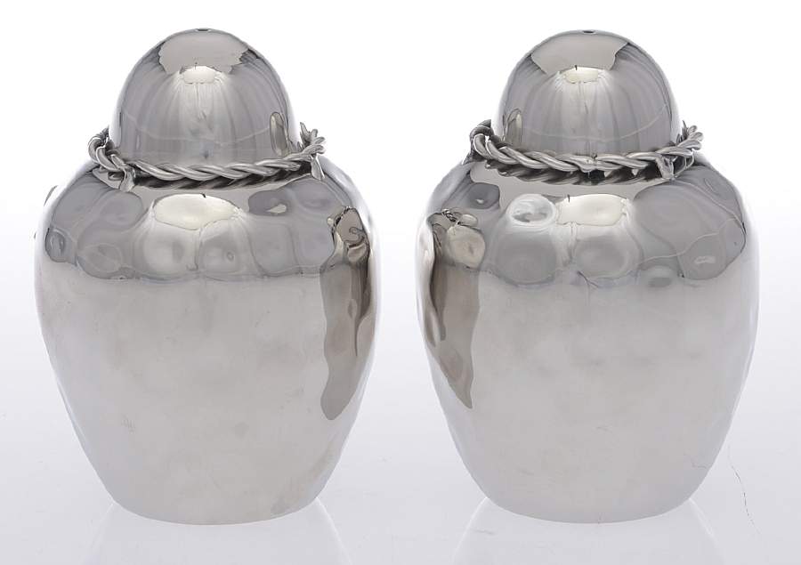 Paloma (Stainless, Hollowware) Salt and Pepper Set by Mary Jurek Design-1
