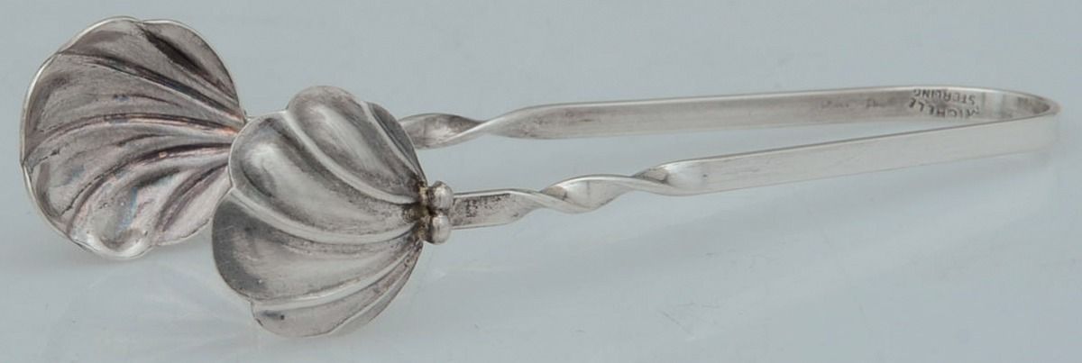 Sterling Flatware Bon Bon Tongs by Michele Silver-1