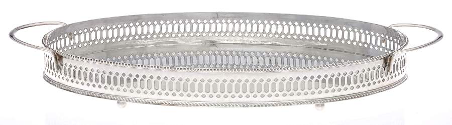 2022 (Silverplate, Hollowware) 12" Gallery Tray by Marlboro Plate-1