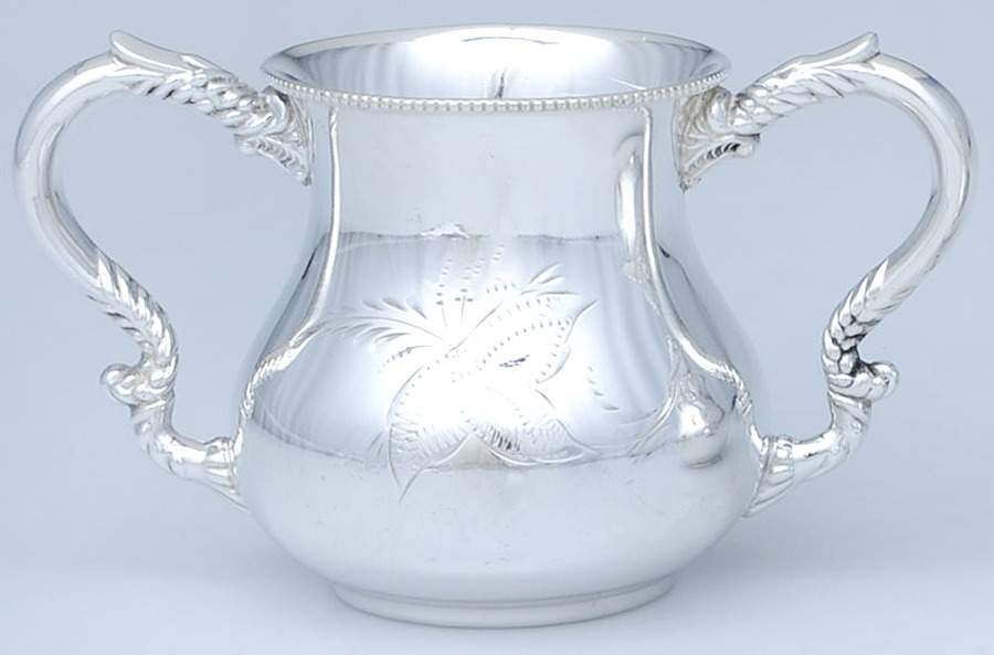 23 (Silverplate, Hollowware) Silverplate Open Sugar Bowl by Manhattan Silverplate-1