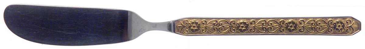Gold Esperanza (Stainless) Flat Handle Master Butter Knife by Noritake Silver-1