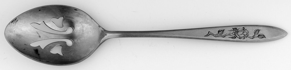Charmante (Stainless) Pierced Tablespoon (Serving Spoon) by National Stainless-1