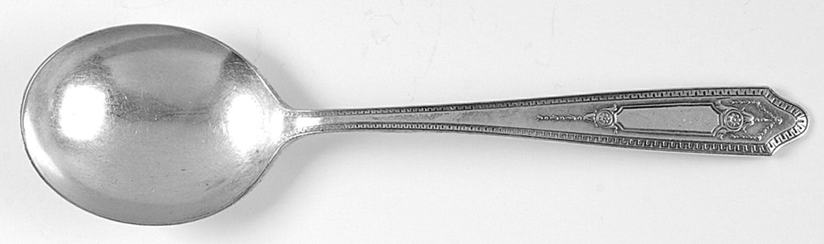 Martinique (Silverplate, 1935) Round Bowl Soup Spoon (Gumbo) by National Silver Co-1
