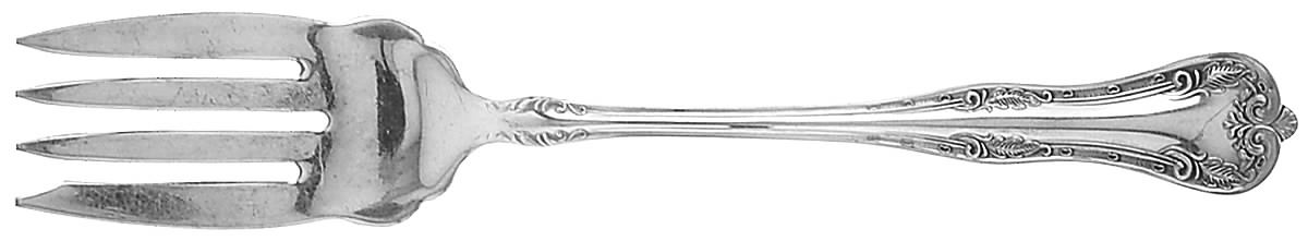 Queen Elizabeth (Silverplate, 1908) Medium Solid Cold Meat Serving Fork by National Silver Co-1