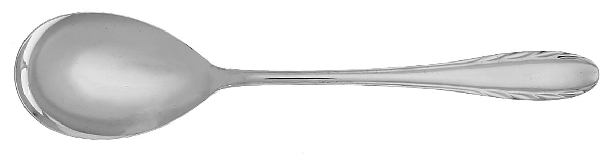 Wheat (Silverplate) Solid Salad Serving Spoon by Nakazato-1